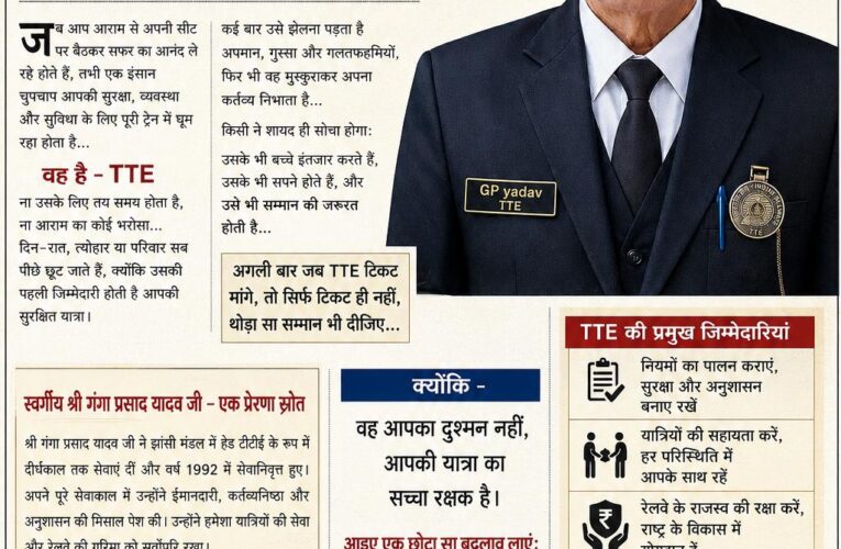 एक टीटीई की अनकही कहानी — स्वर्गीय श्री गंगा प्रसाद यादव जी को समर्पित