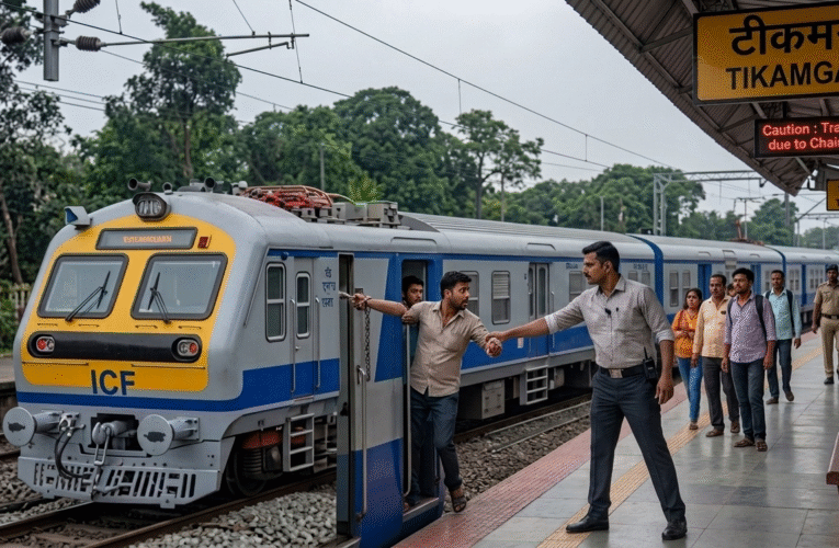पांच मिनट में तीन बार चेन पुलिंग! मेमो ट्रेन को बार-बार रोकने से मचा हड़कंप रेलवे कर्मचारियों ने दो लोगों को पकड़ा, घटना का वीडियो सोशल मीडिया पर वायरल