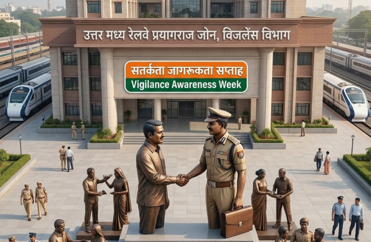 जे. संजय कुमार बने उत्तर मध्य रेलवे मुख्यालय में उप मुख्य सतर्कता अधिकारी रेलवे बोर्ड के निर्देश पर नई जिम्मेदारी, 4 अगस्त को ड्यूटी पर लौटे थे अधिकारी झांसी के वरिष्ठ मंडल परिचालन प्रबंधक पद से मुख्यालय प्रयागराज में तैनाती पदभार छोड़ने और ग्रहण करने की सूचना मुख्यालय को देने के निर्देश