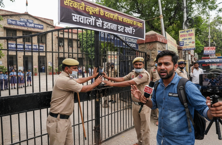 सरकारी स्कूलों के दरवाजे पर सरकार का पहरा, सवालों से इतना डर क्यों ?  बच्चों की सुरक्षा के नाम पर प्रवेश और कैमरे पर रोक—सरकार बताए, सरकारी स्कूलों की जमीनी हकीकत जनता तक कैसे पहुंचेगी?